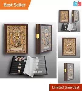 Classic Stamp Stockbook with 60 Black Pages & Clear Inserts - Collectors Delight - Picture 1 of 7