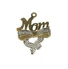 Small 14k Yellow and White Gold Mom Bow Charm