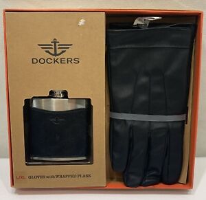 Dockers Gloves with Wrapped Flask gift set Size L/XL