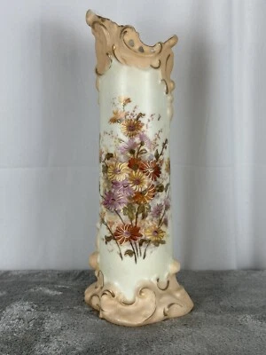 Antique RW Rudolstadt Germany Hand Painted Floral Vase With Gold Accents - Image 1 of 4