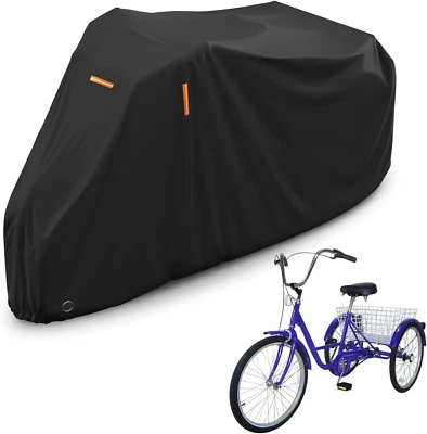 Cubiertas para triciclo eléctrico para adultos, cubiertas para bicicleta almacenamiento al aire libre Foto 1 de 4