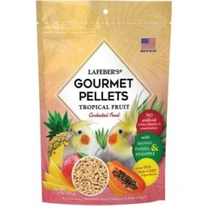 LAFEBER GOURMET PELLETS - TROPICAL FRUIT - COCKATIEL FOOD - 567G