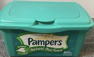 Pampers Pop Up Klapptücher Spender, leerer Behälter, grün - Bild 1 von 7