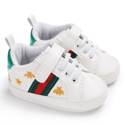 Soft Sole Baby Shoes First Walker Canvas Sneaker Crib Shoes 3-18 Months Boy Girl - Image 1 of 4