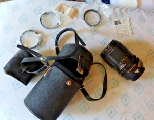 Vintage Camera Lens Telesar 1:2.8 f=135mm Telephoto & Filters Lumix 55mm & Case - Picture 1 of 7