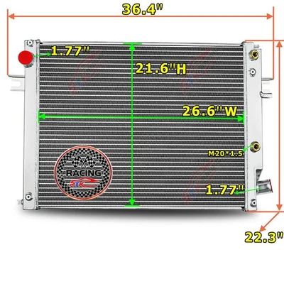 13490 3 Row Aluminum Radiator For 2013-2018 Ram 2500 3500 4500 6.7L L6 Diesel Foto 1 de 4