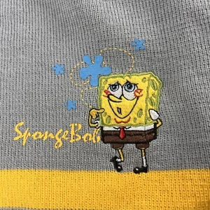 SpongeBob Schwammkopf Jungen Schal grau gelb Nickelodeon bestickt - Bild 1 von 6