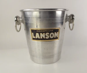 Secchiello per champagne/ghiaccio vintage LANSON in alluminio made in France - Foto 1 di 8