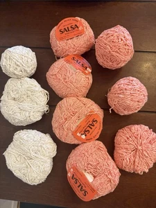 LOTTO FILO SALSA COTONE Crystal Palace rosa bianco - Foto 1 di 6