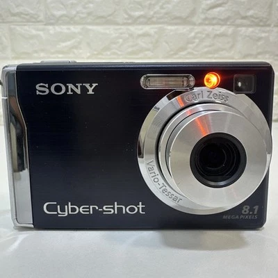 Sony Digital Camera Cyber-shot DSC-W90 8.1MP Carl Zeiss Black Tested Working - Image 1 of 4