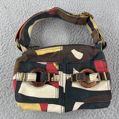 Lindo bolso de mano vintage Gap camuflaje cara principios de la década de 2000 asa superior RARO Foto 1 de 4