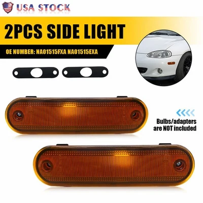 Parachoques delantero ámbar para Mazda Miata MX-5 1990-05 marcadores laterales carcasa de luz derecha derecha Foto 1 de 4