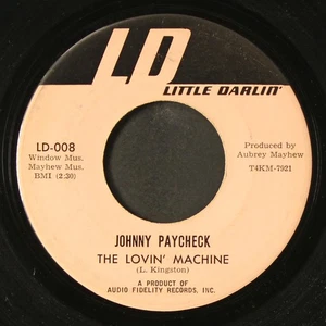 JOHNNY PAYCHECK: the lovin' machine / pride covered ears LITTLE DARLIN' 7" - Picture 1 of 2