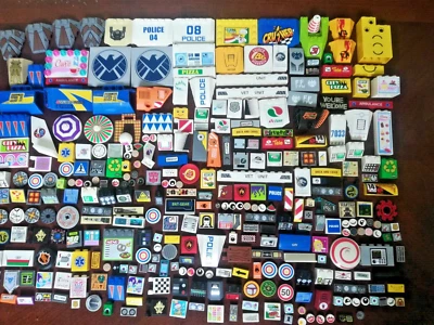 Lego Decorated pieces - Printed & Stickered ~330 pieces - Image 1 of 4