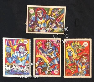 1970 Anime japonés dibujos animados robot gigante cartas de juego chinas x 4 N168 - Imagen 1 de 2
