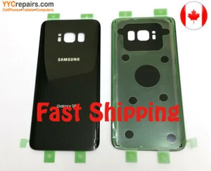 Vitre arrière adhésive originale OEM Samsung Galaxy S8 G950 noir minuit lentille - Photo 1 sur 1