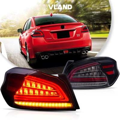 Luces traseras LED transparentes VLAND para Subaru WRX/WRX STI 2015-2021 con secuencial Foto 1 de 4