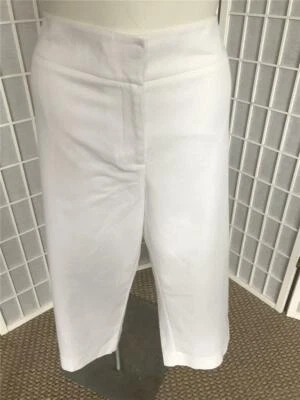 NOVA Calça Crop Feminina Laura Ashley 24W Clássica Branca Verão $68 - Imagem 1 de 4