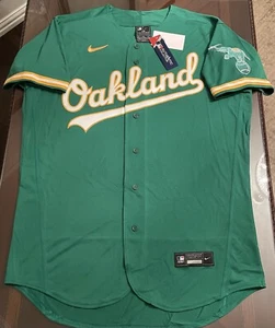 Oakland Athletics A’s Nike Authentic On-Field Alt Green Jersey 48/XL (NWT) - Picture 1 of 14
