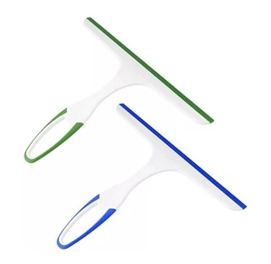 2 Pcs Shower Squeegee for Shower Glass Doors Car Window Windshield Mirror Tile - Picture 1 of 8