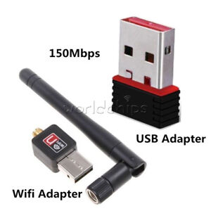 150Mbps  802.11n/g/b Wireless LAN Network Card Wifi USB 2.0 Adapter Antenna 2.4G