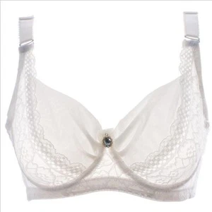 Sexy Sheer See Through Bra Unlined Underwire Lace Mesh Non Padded Ultra Thin Bra - Picture 1 of 24
