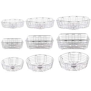 Bread Basket Metal Bread Rolls Serving Storage Display Fruit Basket Bowl Holder - Picture 1 of 43