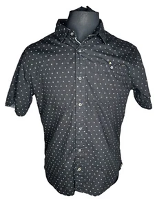 Level Ten Mens Couture Button Up Short Sleeve Black Sz Large - Picture 1 of 3