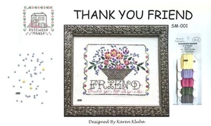 Rosewood Manor/Karen Kluba ~ SM-001 Danke Freund Tabelle, Knöpfe & Faden Packung - Bild 1 von 4
