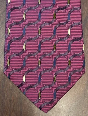 Винтажный мужской галстук Genesis из 100% итальянского шелка сделано в США - Изображение 1 из 4