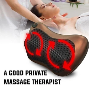 Shoulder Neck and Back Massager Pillow with Heat Deep Kneading Cushion - Picture 1 of 7