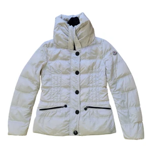 Moncler Coat Quilted Down Jacket Puffer Women White Size 1 - Picture 1 of 18