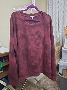 Nine Britton Burgundy Knit Top Size XXL - Picture 1 of 6