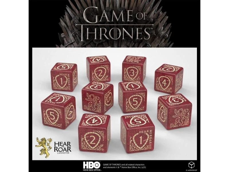 Song of Ice and Fire GAME OF THRONES LANNISTER 10XD6 DICE SET - Image 1 of 1