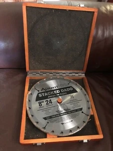 Avanti Pro 8 In. x 24 Teeth Stacked Dado Saw Circular Blade Set Wood Box Durable - Picture 1 of 3