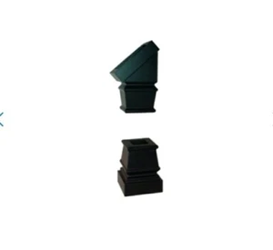 Crown Heritage Srs 2-Pack Flat Black Wrought Iron Baluster Shoes M # BC4989222FB - Picture 1 of 8