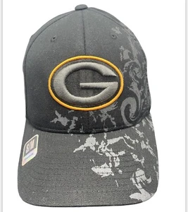 Green Bay Packers NFL Reebok Black on Black Tonal S/M Stretch Fit Flex Hat NOS - Picture 1 of 8