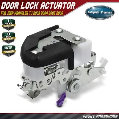Cierre de cerradura de puerta delantera derecha para Jeep Wrangler TJ 2003-2006 con puerta de acero completa Foto 1 de 4