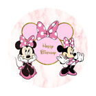Round Minnie Mouse Backdrop Pink Girls Birthday Party Photo Background Banner