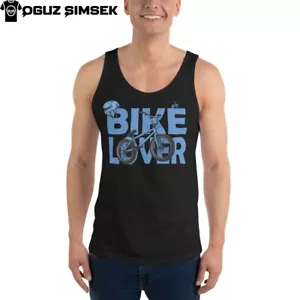 Bike Lover Unisex Tank Top | Cartoon BMX Fahrradhelm Grafik T-Shirt - Bild 1 von 21