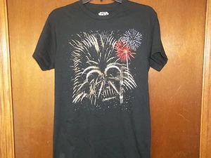 Star Wars Darth Vader Fireworks  Black The Flash  T-shirt Small - XL - Picture 1 of 2