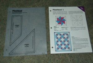 Quilt Pattern and Template Spinning Spools Pinwheel - Picture 1 of 2