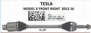 Genuine Tesla 1027115-00-B Model X Drive Shaft CV Axle Front Right 2012-2016 - Picture 1 of 3