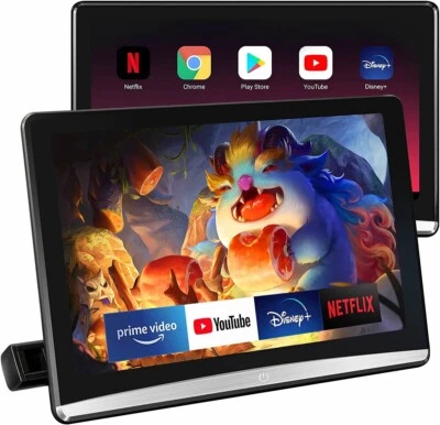 2X 12.5"Android 10 Car Headrest Monitor Screen 1080P WIFI Bluetooth USB HDMI FM - Image 1 of 4