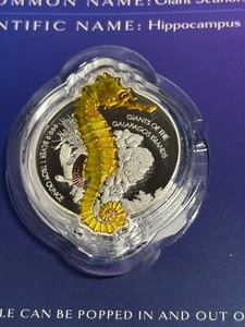 2020 PAMP Solomon Islands $2 Fine Silver 1oz Giant Seahorse With Mint Packing - Picture 1 of 5