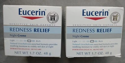 2 Eucerin Redness Relief Dermatological Skincare Night Creme Night Cream 1.7oz - Image 1 of 2
