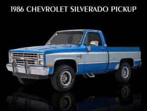 1986 Chevrolet Silverado Pickup in Blue New Metal Sign: 12x16" Free Shipping - Picture 1 of 1