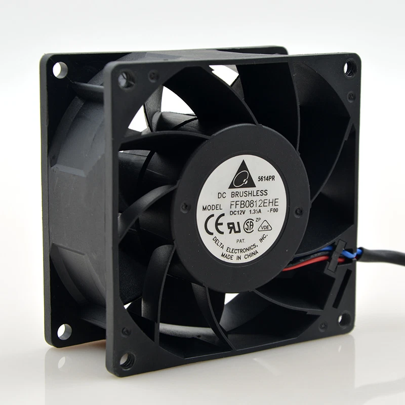 Delta FFB0812EHE 8CM 80MM 80*80*38MM 8038 12V 1.35A Need double ball bearing fan - Image 1 of 1
