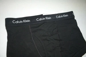 calvin klein mens trunks classic fit 1pair 100% cotton underwear-Lg-black NB1897 - Picture 1 of 8
