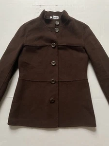 Charter Club Pullover Damen 2P schokobraun gekochte Wolle Jacke lang - Bild 1 von 8